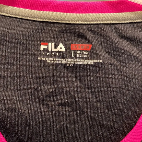 Fila Sport. Workout shirt with zip pocket. - Picture 3 of 4